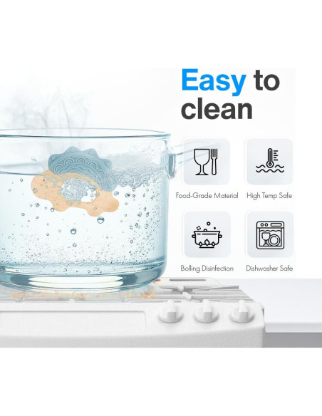 Mordedor de Silicona y Madera JUNUNA - Alivio Dentición Bebé