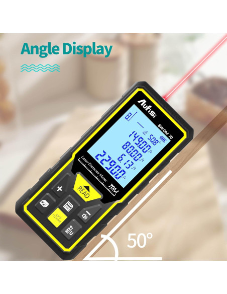 Medidor Láser Aufisi LDM70 70m Multifuncional Pantalla LCD Medidor Láser Aufisi LDM70 70m Multifuncional Pantalla LCD