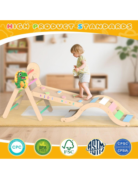 Conjunto de Escalada Triángulo Pikler Acenova para Niños 1-3 Años Conjunto de Escalada Triángulo Pikler Acenova para Niños 1-3 Años