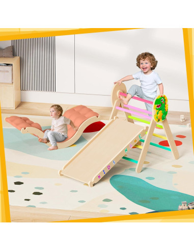 Conjunto de Escalada Triángulo Pikler Acenova para Niños 1-3 Años