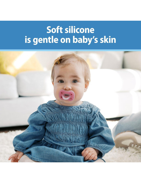 Chupete de Silicona Dr. Brown's Advantage 6-18m Paquete de 3