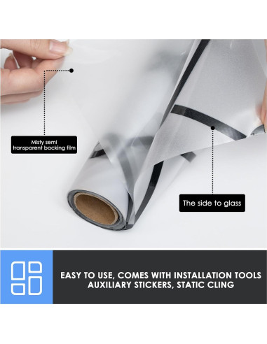 Película de Privacidad DKTIE 45x200cm Esmerilada UV 99%