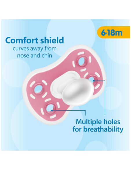 Chupete de Silicona Dr. Brown's Advantage 6-18m Paquete de 3