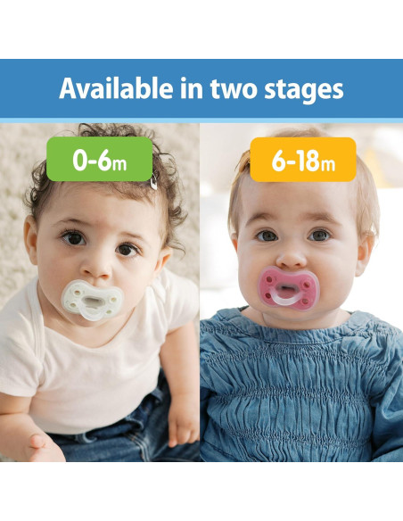 Chupete de Silicona Dr. Brown's Advantage 6-18m Paquete de 3