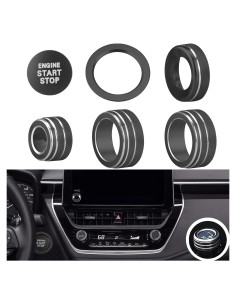 Cubiertas de Perilla para Toyota Corolla 2023-2025 Tyifxom (6pcs) Negro