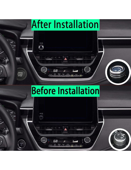 Cubiertas de Perilla para Toyota Corolla 2023-2025 Tyifxom (6pcs) Negro