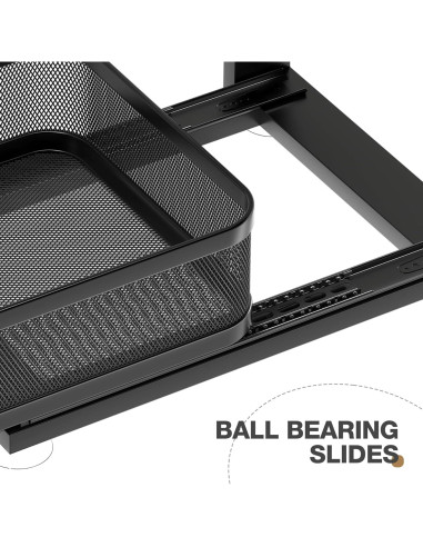 Organizador Bajo Fregadero Corbyles 2 Niveles Ajustable Negro