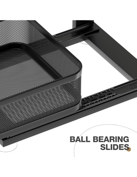 Organizador Bajo Fregadero Corbyles 2 Niveles Ajustable Negro