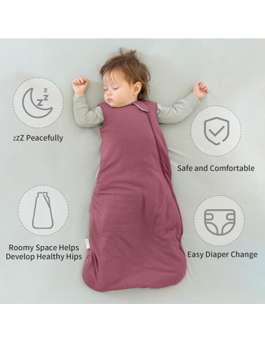 Saco de dormir unisex para bebés 1.0 Tog Rayón Bambú 6-12M