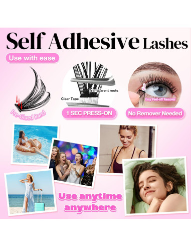 Pestañas Autoadhesivas AILAISHI 30D 200pcs 8-18mm D Curl