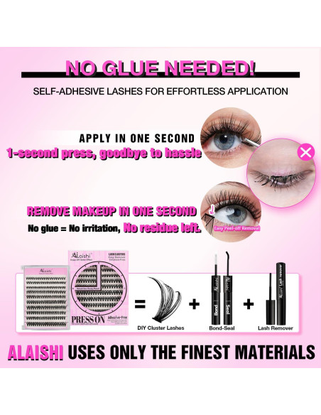 Pestañas Autoadhesivas AILAISHI 30D 200pcs 8-18mm D Curl