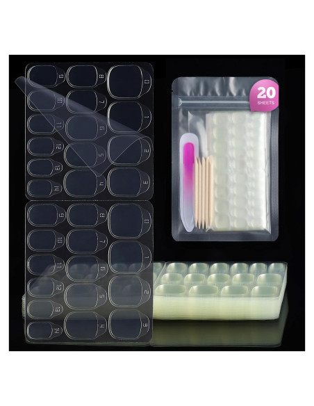 Pestañas Adhesivas para Uñas Artquee - 600 Pcs, 15 Tamaños