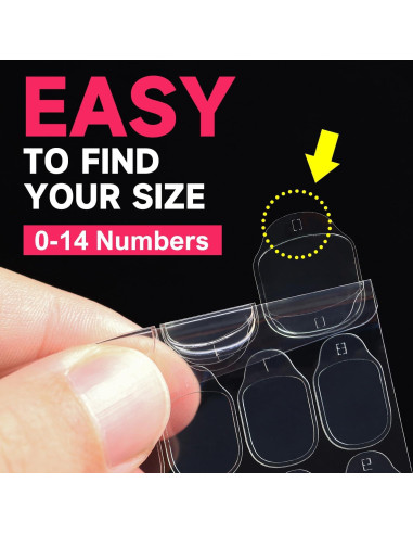 Pestañas Adhesivas para Uñas Artquee - 600 Pcs, 15 Tamaños