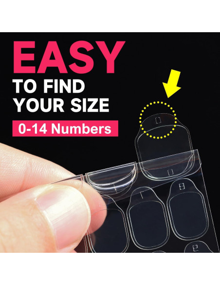 Pestañas Adhesivas para Uñas Artquee - 600 Pcs, 15 Tamaños