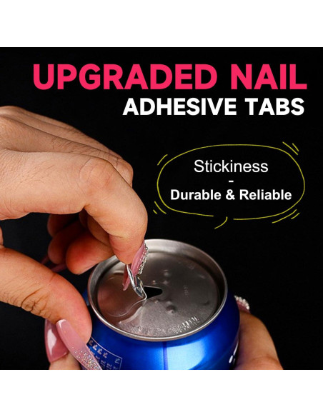 Pestañas Adhesivas para Uñas Artquee - 600 Pcs, 15 Tamaños