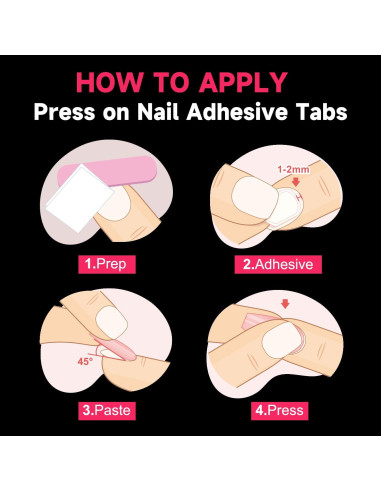 Pestañas Adhesivas para Uñas Artquee - 600 Pcs, 15 Tamaños