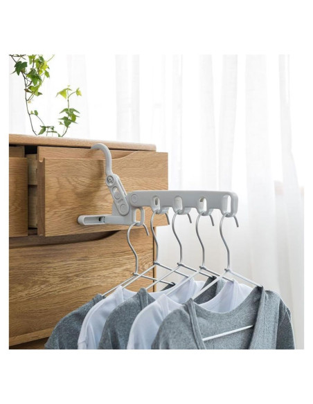 Perchero Plegable Portátil Plogmill Gris 25.4x10.16 cm