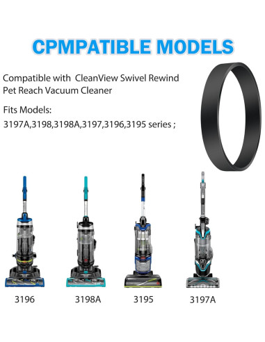 Correas de Reemplazo Bissell CleanView 3198/3197 - 2 Unidades