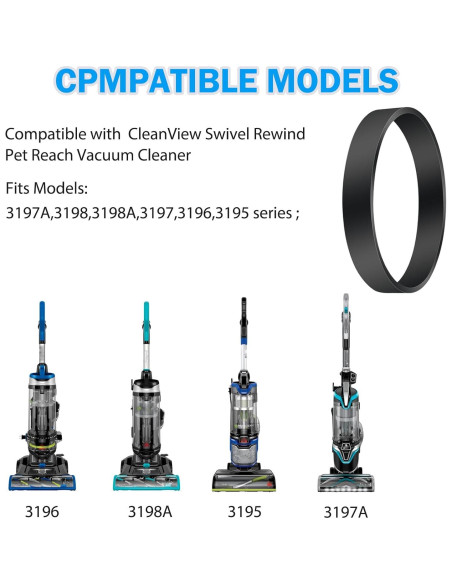 Correas de Reemplazo Bissell CleanView 3198/3197 - 2 Unidades