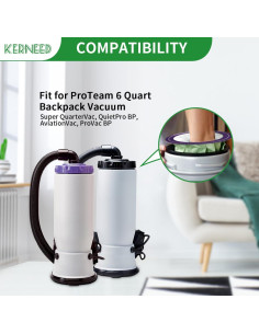 15 Bolsas de Filtro Micro Kerneed 100431 para Aspiradora ProTeam 2