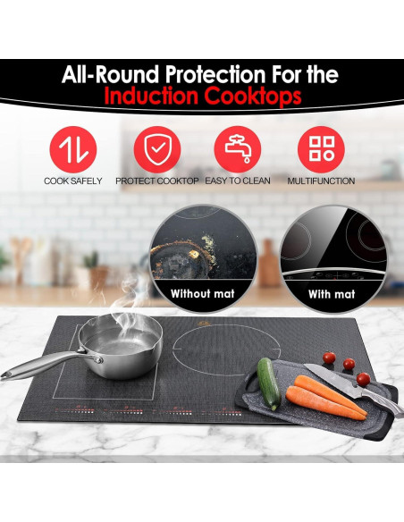 Protector de Cocina Inducción Translucido 90x54 cm Cook's Aid