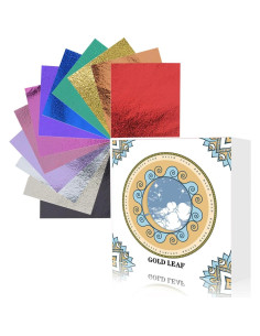 Hojas de Oro Multicolor 120 Piezas 8x8.5 cm para Decoración 2