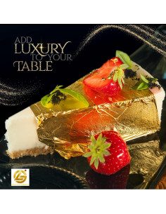 Hojas de Oro Comestibles 24K 25 Pcs para Decorar Pasteles 2