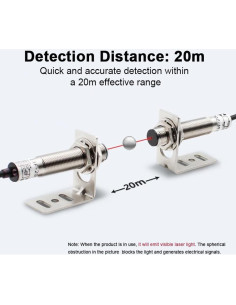 Interruptor Fotoeléctrico Laser NPN AKINLOAF 0-20m 6-36V 2