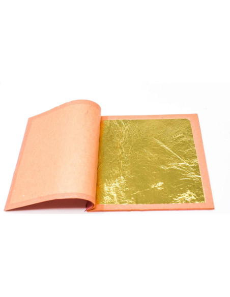 Hojas de Oro Comestible Slofoodgroup 24K - 5 Páginas 8x8cm