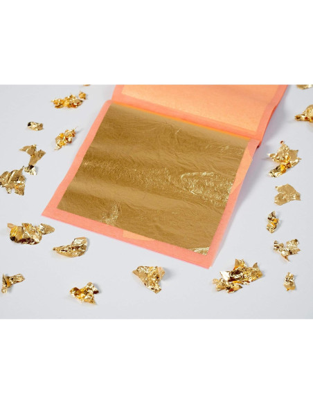 Hojas de Oro Comestible Slofoodgroup 24K - 5 Páginas 8x8cm