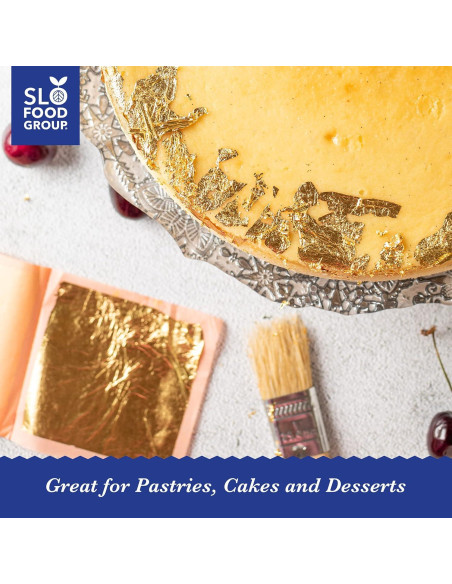 Hojas de Oro Comestible Slofoodgroup 24K - 5 Páginas 8x8cm