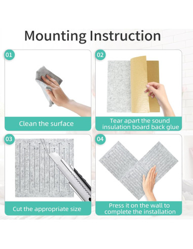 Paquete de 12 Paneles Acústicos KOIGO Amarillo Naranja 30x30 cm