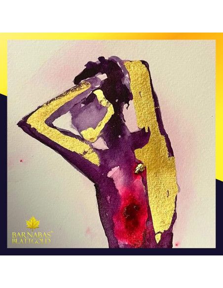 Hoja de Oro 24K Barnabas Blattgold - 25 Hojas Transferencia