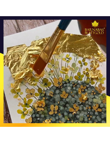 Hoja de Oro 24K Barnabas Blattgold - 25 Hojas Transferencia