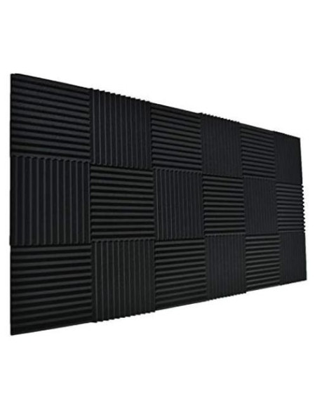 Paquete de 24 Paneles de Espuma Acústica XL 30x30 cm