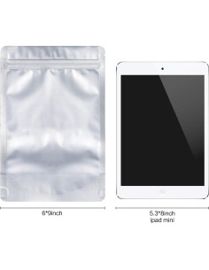 Bolsas Mylar Resellables LZLPACKING 100 Piezas 15x23 cm 2