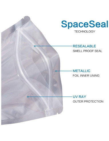 Bolsas Mylar Resellables LZLPACKING 100 Piezas 15x23 cm