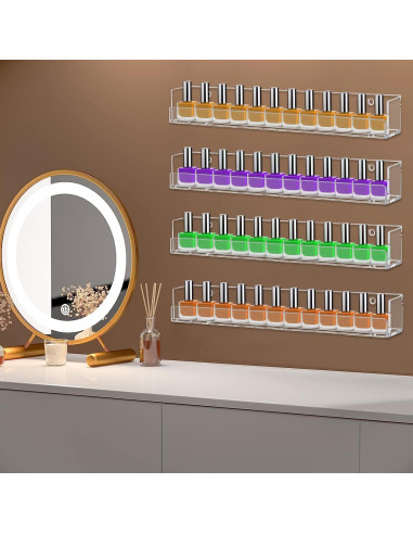 Estante de Esmalte de Uñas Cerpourt 4 Niveles Acrílico Transparente