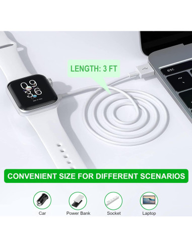 Cable de Cargador Magnético para Apple Watch 1M - Carga Rápida