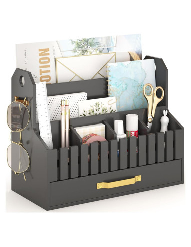 Organizador de Correo de Bambú Wisuce Essentials Negro 1 Cuenta