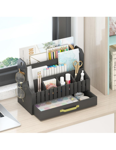 Organizador de Correo de Bambú Wisuce Essentials Negro 1 Cuenta