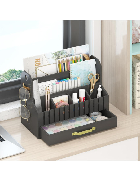 Organizador de Correo de Bambú Wisuce Essentials Negro 1 Cuenta