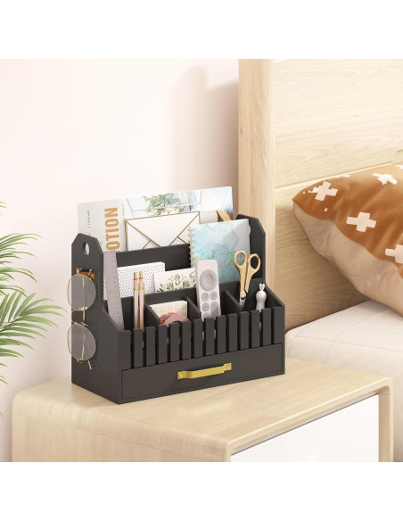 Organizador de Correo de Bambú Wisuce Essentials Negro 1 Cuenta