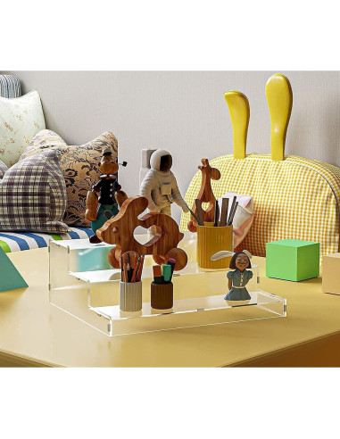 Estante de Especias Evron Acrílico Transparente 3 Niveles 26.67 cm