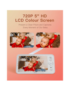 Monitor de Bebé Arenti 2 Cámaras 2K Pantalla 5" Inalámbrico 2