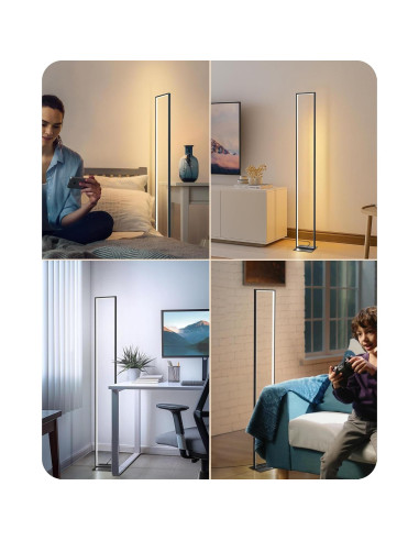 Lámpara de Pie LED EDISHINE Rectangular 146.8 cm Regulable