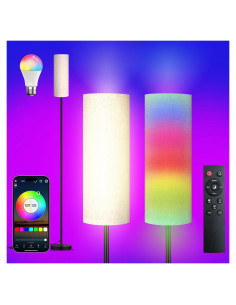 Lámpara de Pie LED Inteligente RGB qqiudaye 9W Regulable