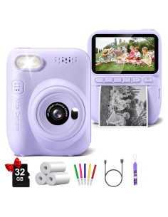 Cámara Instantánea Gofunly H2 32MP 3.0" para Niños Púrpura