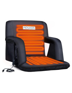 Asiento de Estadio Calentado PEXMOR 53 cm Plegable con Reposabrazos