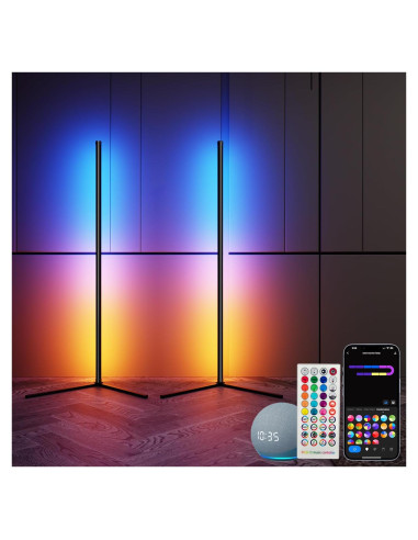 Lámpara de Pie LED RGB Inteligente 155cm 2 Paquete - Ledionova